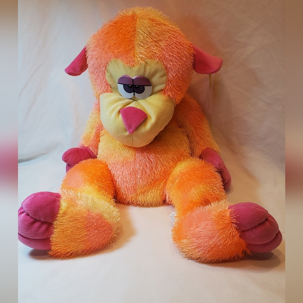Chippy Hi-Mink Monkey Plush Vtg 2002 Animal Pals Kuddle Me Kellytoy Colorful